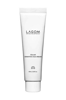Успокаивающий крем для чувствительной и проблемной кожи лица LAGOM Cellus Sensitive Cica Cream, 60 мл