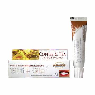 Экстрасильная отбеливающая зубная паста White Glo для любителей кофе и чая, 24 г Экстрасильная отбеливающая зубная паста White Glo для любителей кофе и чая, 24 г