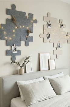 Стійка для стін у формі пазла 9 pack - бежевий