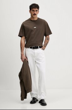 Хлопковая футболка Hugo Blue Nalono