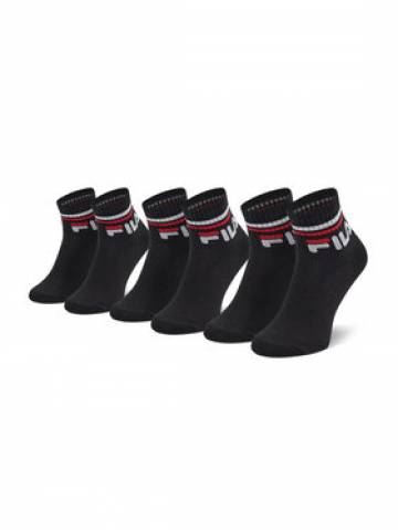 Fila Набір 3 пар високих дитячих шкарпеток Calza Quarter F8338 Чорний Fila Набір 3 пар високих дитячих шкарпеток Calza Quarter F8338 Чорний