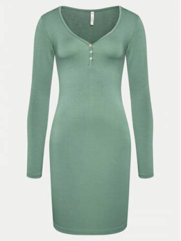 Hunkemöller Нічна сорочка Henley 205025 Зелений Slim Fit Hunkemöller Нічна сорочка Henley 205025 Зелений Slim Fit