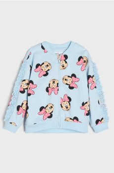 Бавовняний світшот з ажурною воланом Minnie Mouse - синій