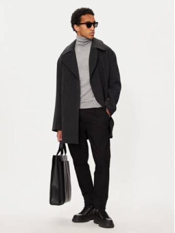 Michael Kors Вовняне пальто CF42083BQA Сірий Oversize Michael Kors Вовняне пальто CF42083BQA Сірий Oversize
