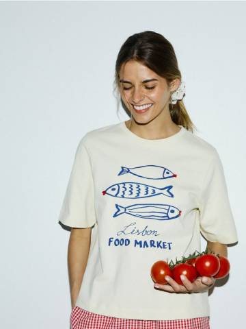 Reserved - Футболка з принтом - світло-жовтий - WR181-10X Reserved - Футболка з принтом - світло-жовтий - WR181-10X