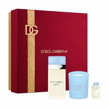 Парфюмированный набор женский Dolce & Gabbana Light Blue (туалетная вода, 50 мл + туалетная вода, 4.5 мл + свечка, 70 г) Парфюмированный набор женский Dolce & Gabbana Light Blue (туалетная вода, 50 мл + туалетная вода, 4.5 мл + свечка, 70 г)