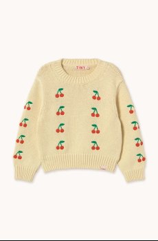 Детский хлопковый свитер Tinycottons MINI CHERRIES SWEATER