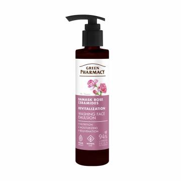 Эмульсия для умывания Green Pharmacy Washing Face Emulsion Дамасская роза и керамиды, 150 мл Эмульсия для умывания Green Pharmacy Washing Face Emulsion Дамасская роза и керамиды, 150 мл