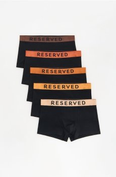 Reserved - Боксери класичні, 5 штук - чорний - 235JE-99X