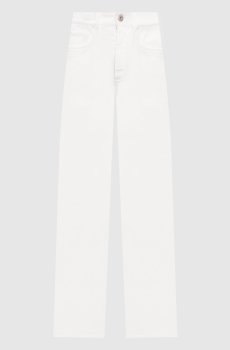 Белые джинсы с цепочкой мониль