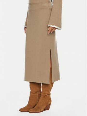 Luisa Spagnoli Спідниця-міді Madis 58456 Бежевий Slim Fit Luisa Spagnoli Спідниця-міді Madis 58456 Бежевий Slim Fit