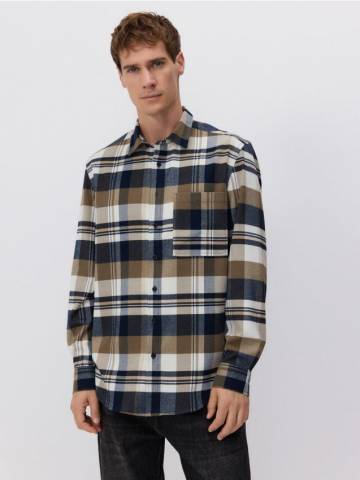 Reserved - Картата сорочка regular fit - бежевий - 067DO-80P Reserved - Картата сорочка regular fit - бежевий - 067DO-80P