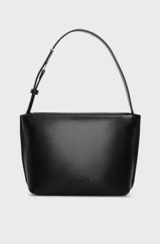 Женская черная сумка EMBOSSED LOGO SMALL TOTE Черный ONESIZE Calvin Klein K60K612551