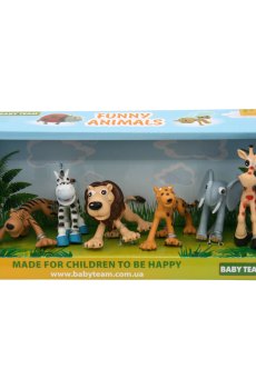 Детский набор игрушек-фигурок Baby Team Сафари, от 3 лет, 12*28.5*11 см, 6 шт (8830)