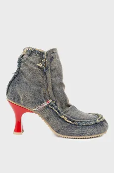 Женские синие джинсовые ботильоны WOODSTOCK D-WOODSTOCK HEEL AB BOOTS Синий 40 Diesel Y03696 P1848