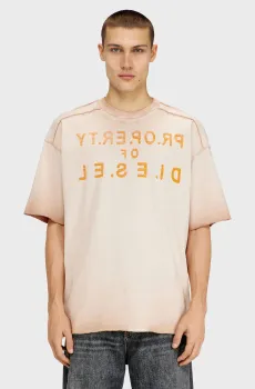 Мужская розовая футболка T-LOOK Розовый L Diesel A20226 0QMBT