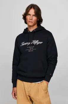 Мужское темно-синее худи SCRIPT LOGO Синий L Tommy Hilfiger MW0MW33631