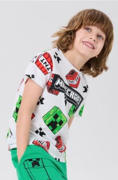 Бавовняна футболка Minecraft - білий