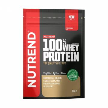Протеин Nutrend 100% Whey Protein со вкусом клубники, в порошке, 400 г