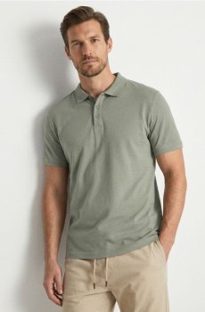 Бавовняна сорочка поло - світло-зелений