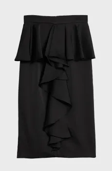 Женская черная юбка HUNS PICK RUFFLE Черный 42 Karl Lagerfeld 240W1206