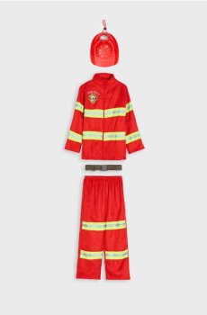 Карнавальний костюм пожежника - червоний