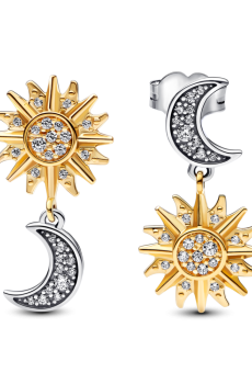 Сережки "Сонце та місяць"