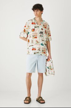 Рубашка с примесью льна Medicine