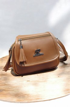 ROYAL CHAALS Brand Logo Self Design Sling Bag With Tasselled