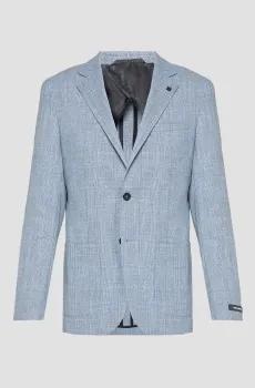 Мужской голубой блейзер Голубой 50 Karl Lagerfeld 552031.155280;600