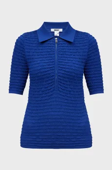 Женское синее поло Синий M DKNY P4GSAR09