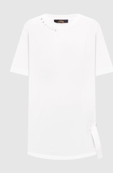 Белая футболка с аппликацией