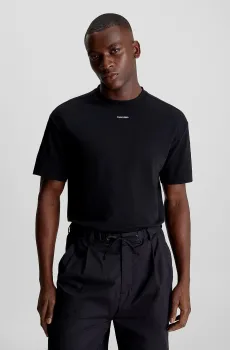 Мужская черная футболка NANO LOGO INTERLOCK Черный XL Calvin Klein K10K112487