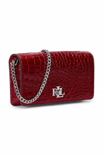 Кожаная сумочка Lauren Ralph Lauren цвет красный 432951218 Кожаная сумочка Lauren Ralph Lauren цвет красный 432951218