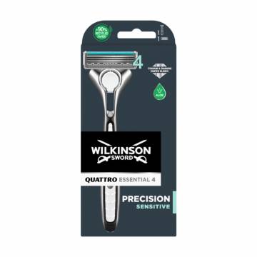 Станок для бритья мужской Wilkinson Sword Quattro Titanium Sensitive с 1 сменным картриджем Станок для бритья мужской Wilkinson Sword Quattro Titanium Sensitive с 1 сменным картриджем