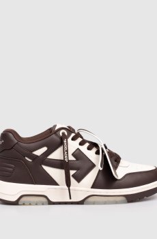 Коричневые кожаные кроссовки Out Of Office