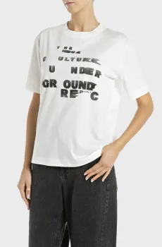 Женская белая футболка Белый S Replay W3379D.000.20994