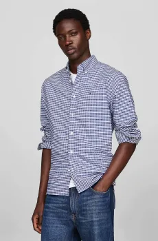 Мужская рубашка в клетку HERITAGE OXFORD GINGHAM RF Синий S Tommy Hilfiger MW0MW36395