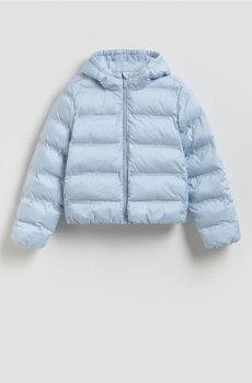 Reserved - Стьобана куртка з капюшоном - блідо-блакитний - 420HR-05X