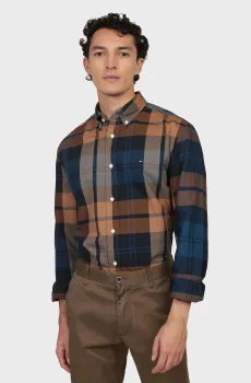 Мужская рубашка в клетку OXFORD BLACKWATCH Разноцветный S Tommy Hilfiger MW0MW37351