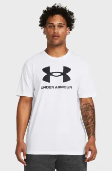 Мужская белая футболка UA SPORTSTYLE LOGO UPDATE SS Белый 3XL Under Armour 1382911-100