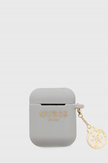 Чехол на airpods Guess Airpods Cover цвет серый Чехол на airpods Guess Airpods Cover цвет серый