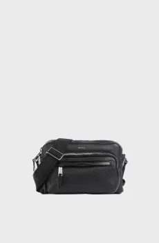 Мужская черная кожаная сумка Черный ONESIZE BOSS 50552440;001