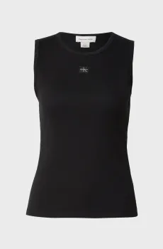 Женская черная майка LABEL 2X2 BABY Черный L Calvin Klein Jeans LV047F246G