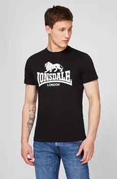 Мужская черная футболка Черный XL Lonsdale 114081