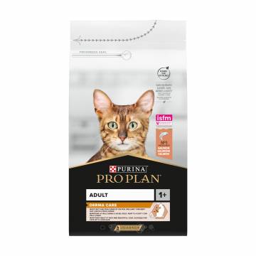 Сухой корм для взрослых кошек Pro Plan Adult 1+ Derma Care для поддержания здоровья кожи и красоты шерсти, с лососем, 1.5 кг Сухой корм для взрослых кошек Pro Plan Adult 1+ Derma Care для поддержания здоровья кожи и красоты шерсти, с лососем, 1.5 кг