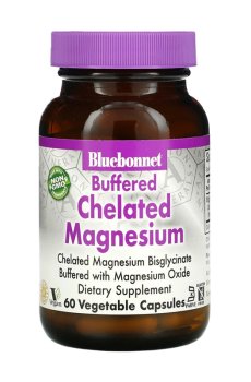 Хелатный буферный мaгний Bluebonnet Nutrition Buffered Chelated Magnesium 200 мг, 60 капсул