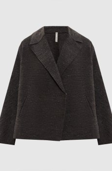 Коричневый жакет с шелком