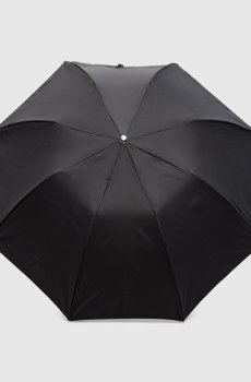 Черный складной зонтик с ручкой в виде головы собаки