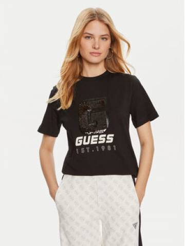 Guess Футболка Ines V4YI07 I3Z14 Чорний Regular Fit Guess Футболка Ines V4YI07 I3Z14 Чорний Regular Fit